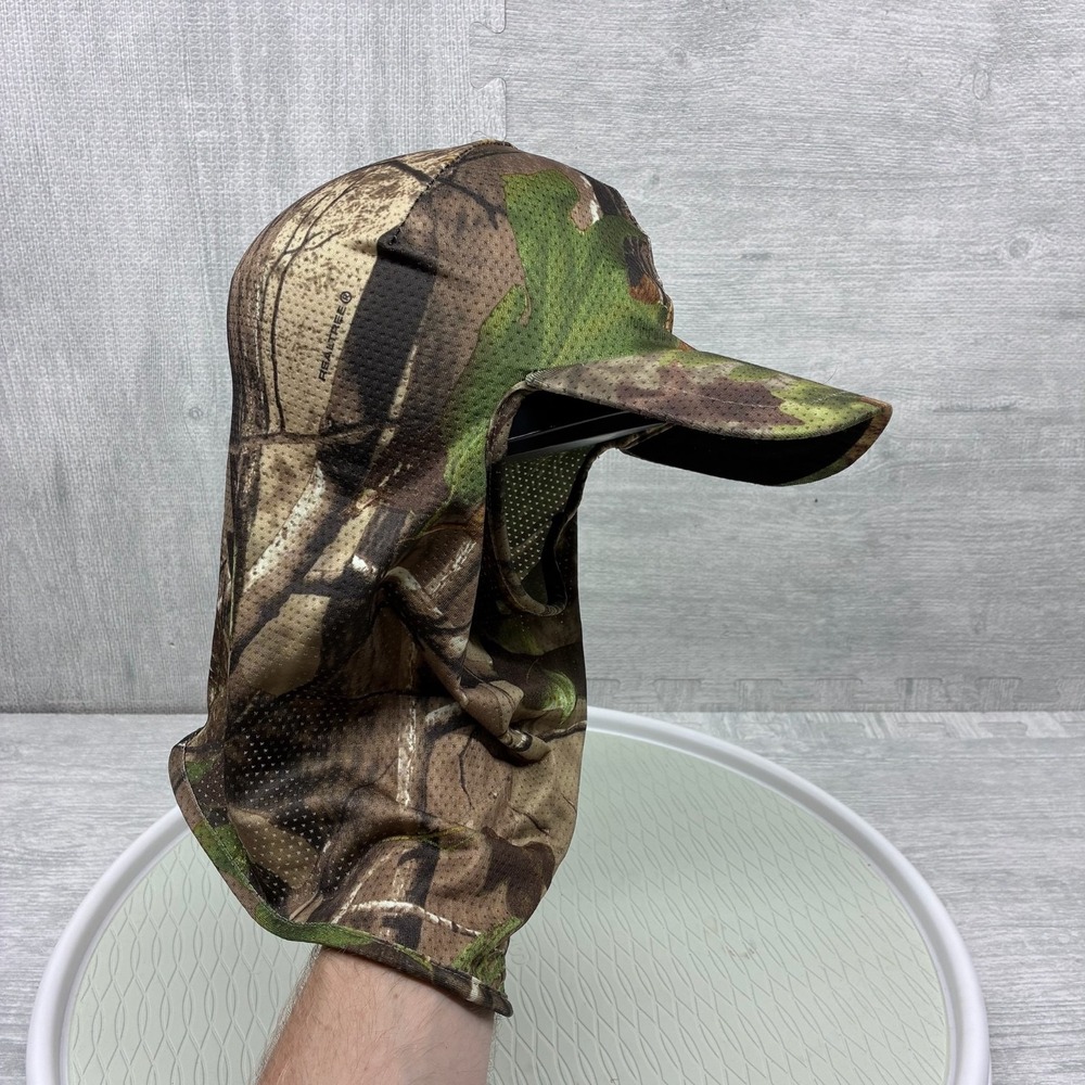 Vintage Camo Hat Cap Mosquito Mask Net Face Mask Balaclava Realtree Camouflage